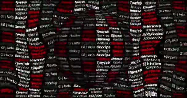 Losowe Słowa Twórcza Typografia Animacja Ruchu Grafiki Tło — Wideo stockowe