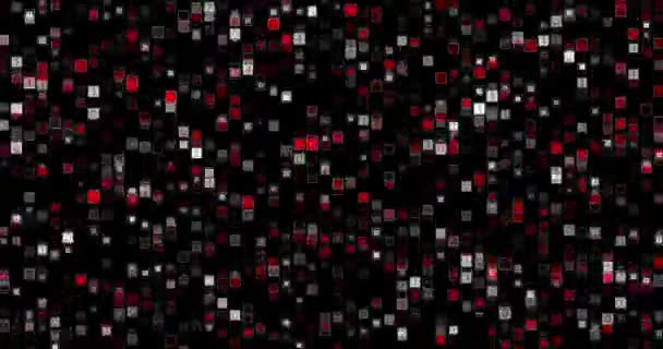 Abstrakcyjne Cyfrowe Cząsteczki Rozpraszające Ruchome Tło Graficzne — Wideo stockowe