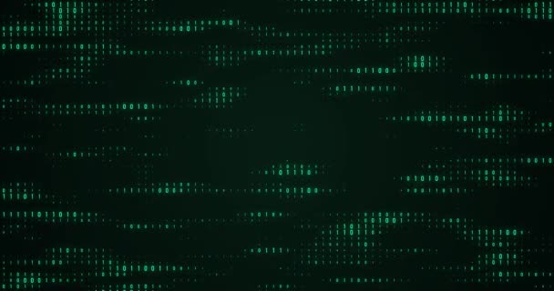 Binary Code Waves Signs Motion Graphics Background — Stockvideo