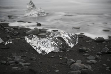 Buzdağı / Buzul parçaları Jokulsarlon lagün, İzlanda yakınlarındaki Elmas plajında