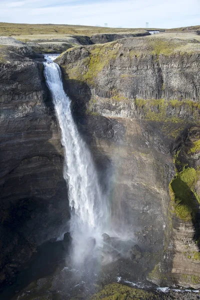 Wodospad Hifoss Rzeka Foss Islandia Południowej Islandii Skraju Gór Znajduje — Zdjęcie stockowe