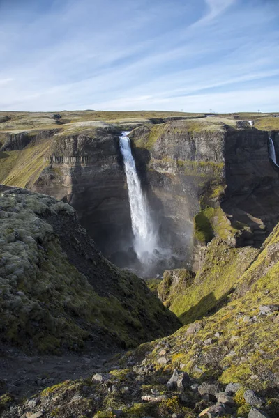 Wodospad Hifoss Rzeka Foss Islandia Południowej Islandii Skraju Gór Znajduje — Zdjęcie stockowe