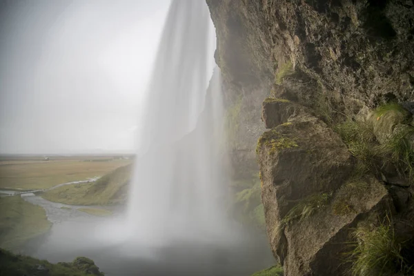 Καταρράκτης Seljalandsfoss Στην Ισλανδία — Φωτογραφία Αρχείου