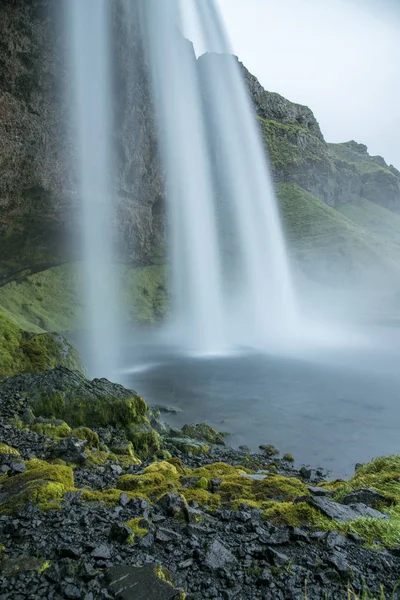 Καταρράκτης Seljalandsfoss Στην Ισλανδία — Φωτογραφία Αρχείου