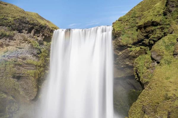 Scenes Skogafoss Upriver — 스톡 사진