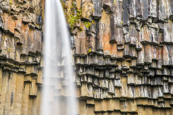 Vatnajkul, İzlanda 'da Svartifoss şelalesi