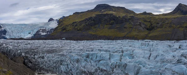 Πανόραμα Του Παγετώνα Svinafellsjokull Ισλανδία — Φωτογραφία Αρχείου