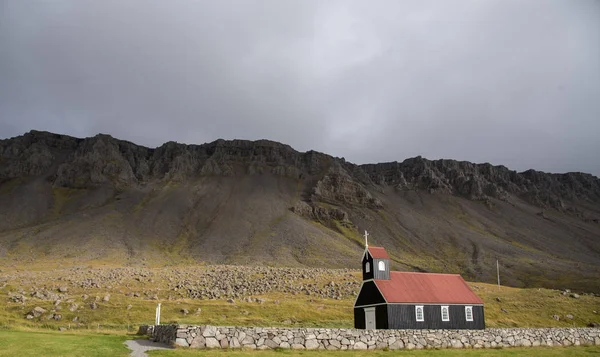 Église Saurbaejarkirkja Raudissandur Westfjords Islande Occidentale Saurbjarkirkja Est Situé Rauisandur — Photo
