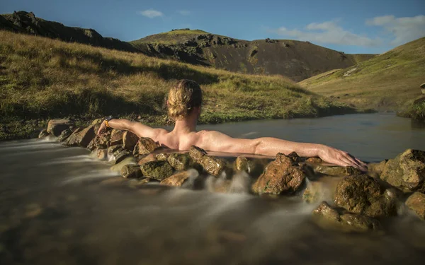 ND shot of the hot river in the Reykjadalur Vallery, Iceland.