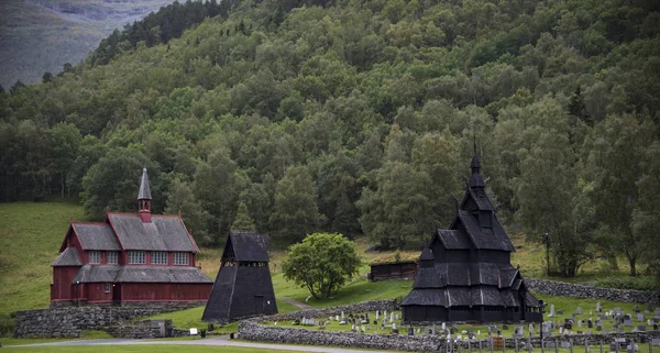 Borgund Kilisesi, Norveç Bulutlu bir günde.
