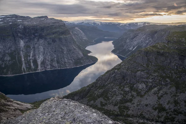 Escenas Caminata Trolltunga — Foto de Stock