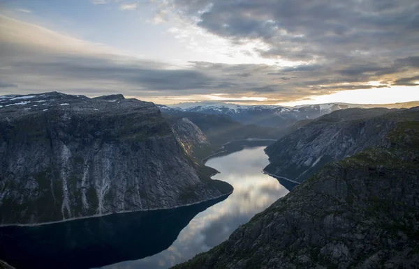 Escenas Caminata Trolltunga — Foto de Stock