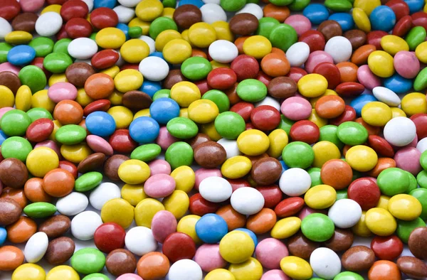 Fundo Doces Chocolates Cores Diferentes — Fotografia de Stock
