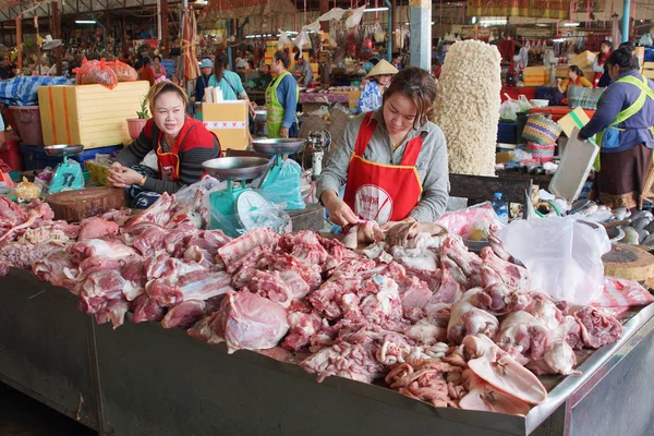 Daily market, Pakxe, Laos — Stock Photo, Image