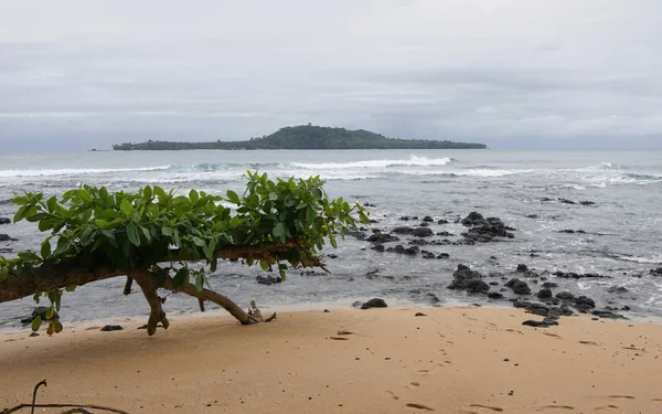 Praia Inhame, São Tomé e Príncipe, África — Fotografia de Stock