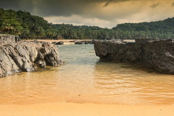 Praia Coco, São Tomé e Príncipe, África — Fotografia de Stock