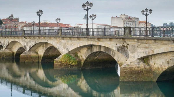 Starý most, Pontevedra, Galicie, Španělsko — Stock fotografie