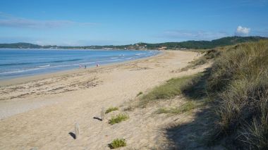 Beach yakın O Grove, Galiçya, İspanya