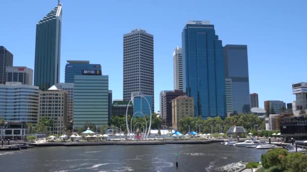 Panoráma Města Perth Západní Austrálie — Stock video