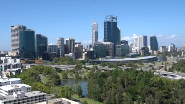 Panoráma Města Perth Západní Austrálie — Stock video