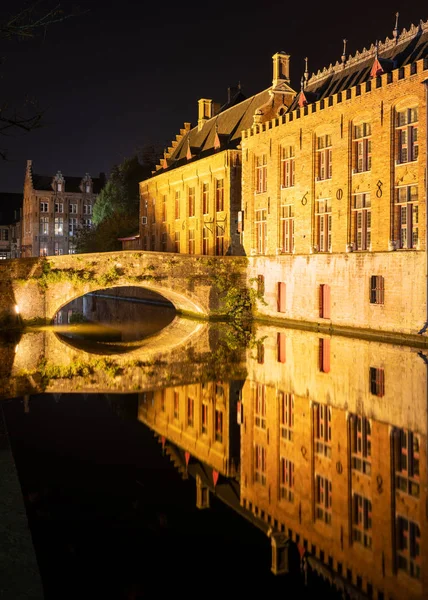 Evening in the historic city of Bruges, Belgium — Stok fotoğraf