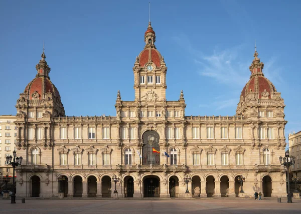 Таунхолл Исторические Здания Coruna Галисия Испания — стоковое фото