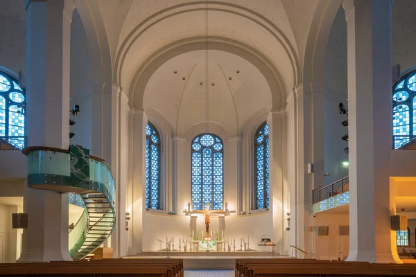 Tyskland Dusseldorf November 2019 Genom Huvudgången Kyrkan Saint John Den — Stockfoto