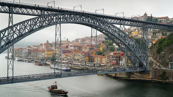 Porto Portogallo Agosto 2017 Vista Sul Fiume Douro Fino Centro — Foto Stock