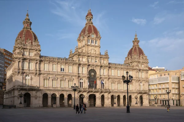 Stadhuis Historische Gebouwen Van Coruna Galicië Spanje — Stockfoto