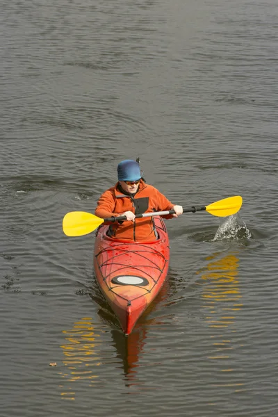 Kayaking on the river. — Stock Photo, Image