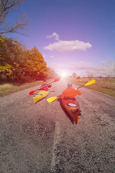 Kayak en el río. — Foto de Stock