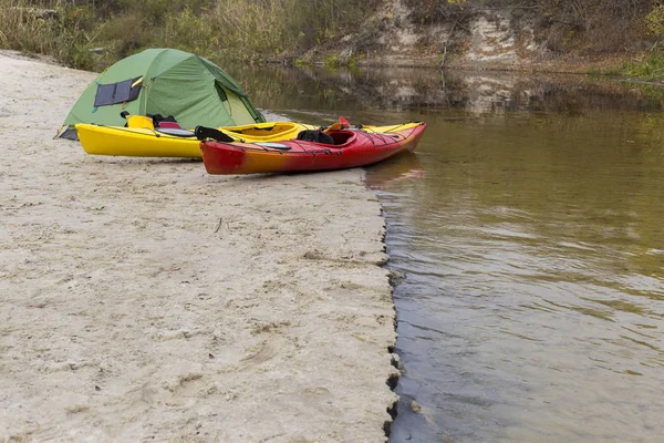 Kamperen op het strand. — Stockfoto