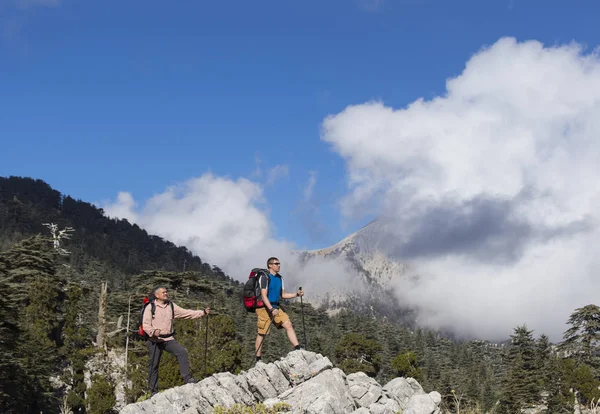 Zomerwandelingen in de bergen. — Stockfoto