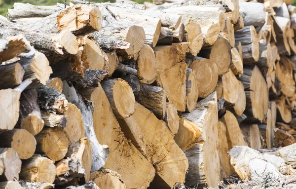 Firewood.Natural ξύλινο υπόβαθρο, καυσόξυλα, καυσόξυλα στοιβάζονται και να προετοιμαστεί για χρήση σωρό από ξύλο κορμών. — Φωτογραφία Αρχείου