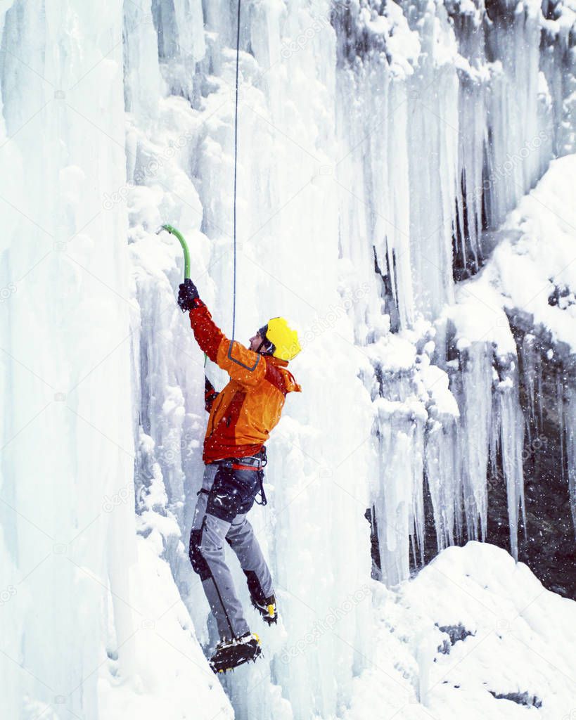 Ice climbing the North Caucasus.