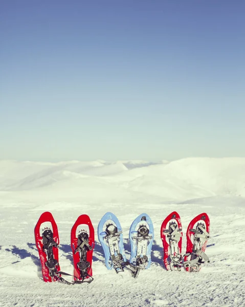 Winterwandern in den Bergen. — Stockfoto