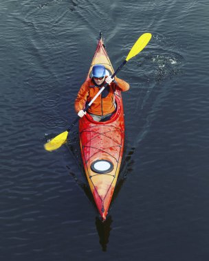 Bir çift Hilal Lake olimpik Park, ABD üzerinde Kayak