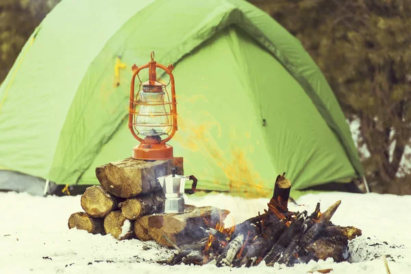 Friends Camping Eating Food Concept — Stock Photo, Image