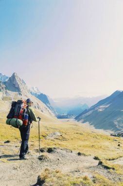 Yaklaşık 200 km benzersiz bir trek tur du Mont Blanc's bir