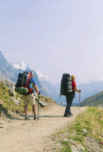 勃朗峰是一个独特的徒步旅行约200km — 图库照片