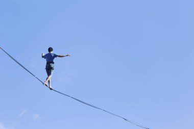 Gökyüzünde aşmak. Antalya'da Türk Highline karnaval.