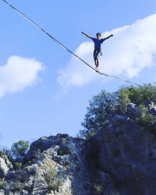 Gökyüzünde aşmak. Antalya'da Türk Highline karnaval.