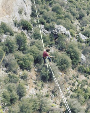 Gökyüzünde aşmak. Antalya'da Türk Highline karnaval.