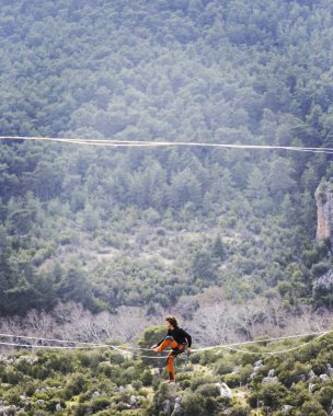 Gökyüzünde aşmak. Antalya'da Türk Highline karnaval.