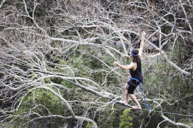 Gökyüzünde aşmak. Antalya'da Türk Highline karnaval.