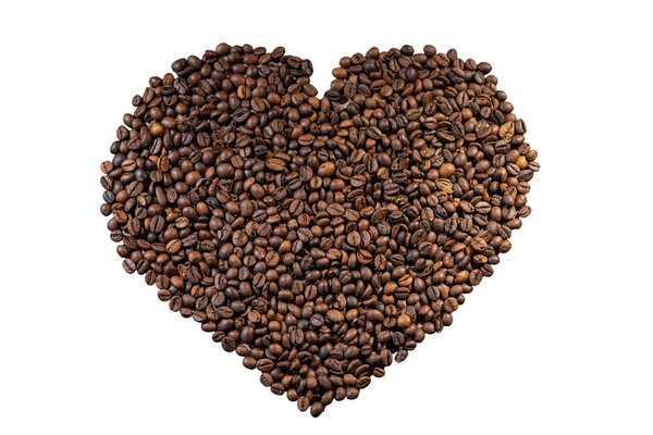 coffee beans isolated on white background