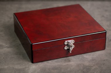 wooden chest on a old metal box