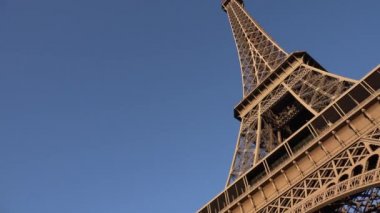 4k Tur Paris Fransa Avrupa 'nın En Ünlü Anıt Kule Günü Manzarası