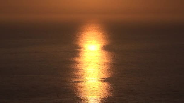 Морской Пляж Заката Восход Солнца Берегу Моря Океан Закате Летом — стоковое видео