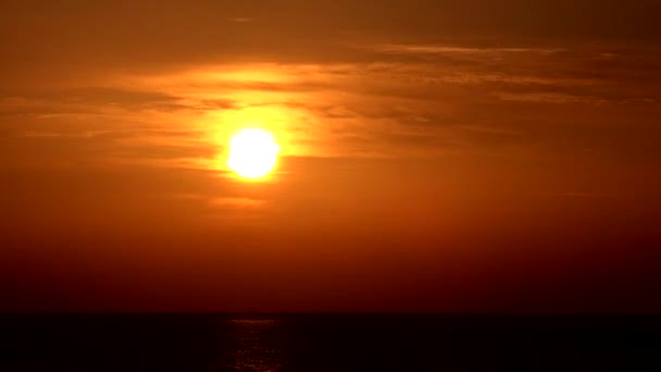 Coucher de soleil Nuages, Mer Plage Timelapse, Lever du soleil sur le bord de la mer, Coucher de soleil sur l'océan en été — Video